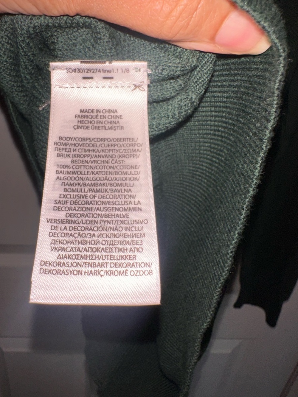 Polo Sweater Medium Green Pima Cotton NWT - Picture 7 of 11